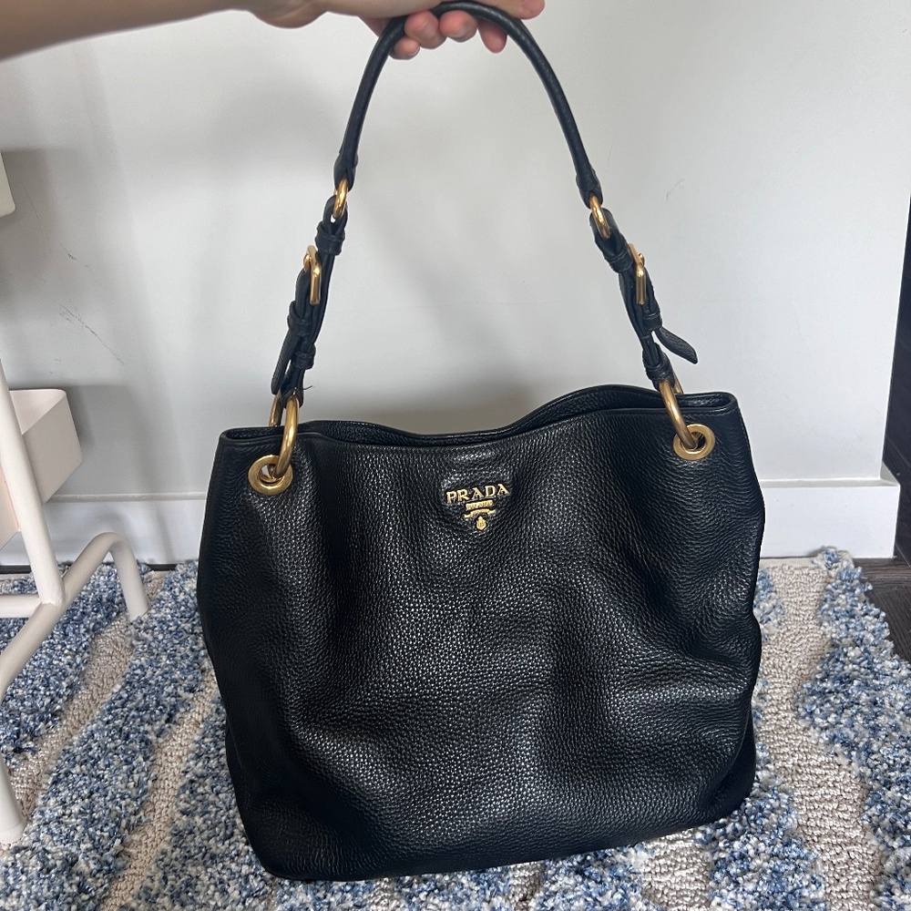 Prada Leather Tote Medium Size